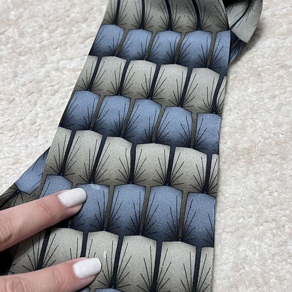 Vintage 1996 Grateful Dead Ties 100% Silk Geometric 58X3.5” - Picture 2 of 7